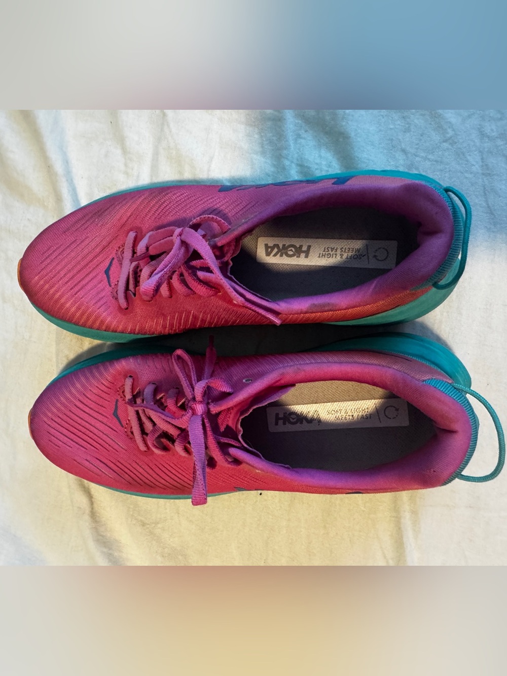 HOKA Rincon 3 pink / aqua - Picture 4 of 6